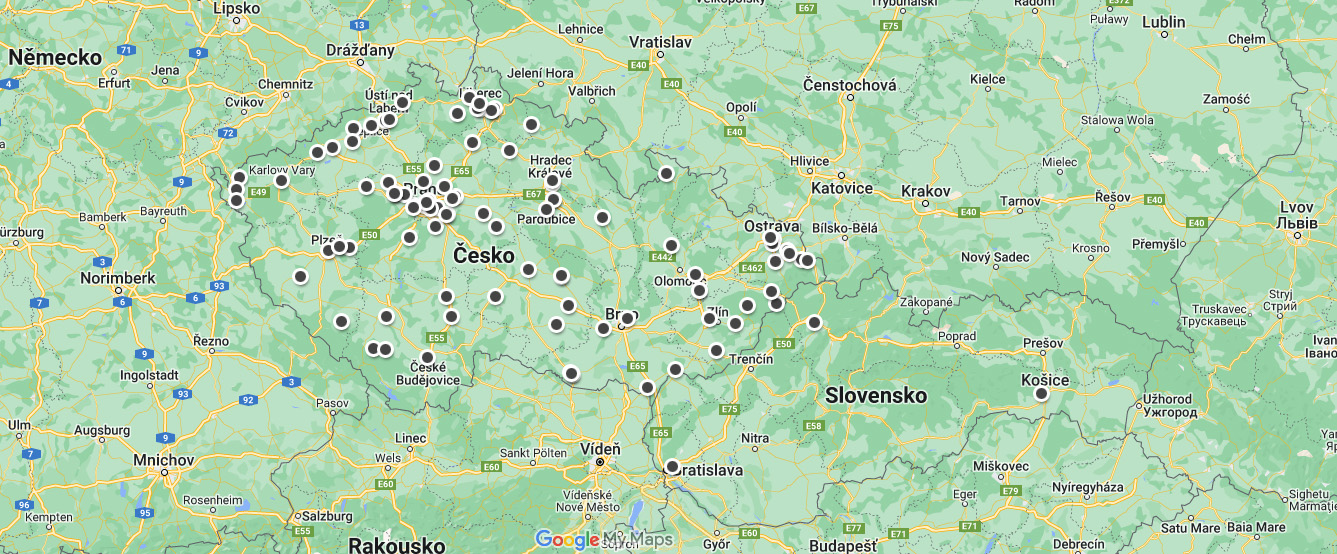 mapa partnerských firem